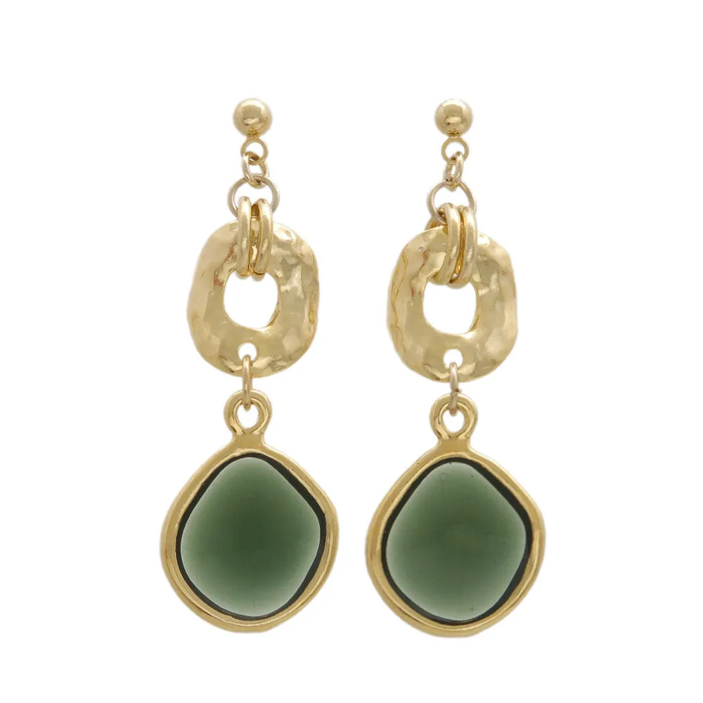 Accent Color Drop Earrings