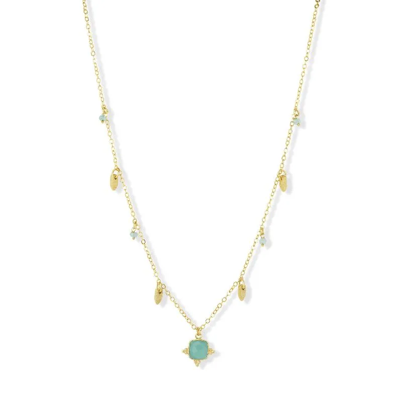 Asia Necklace Aqua Chalcedony