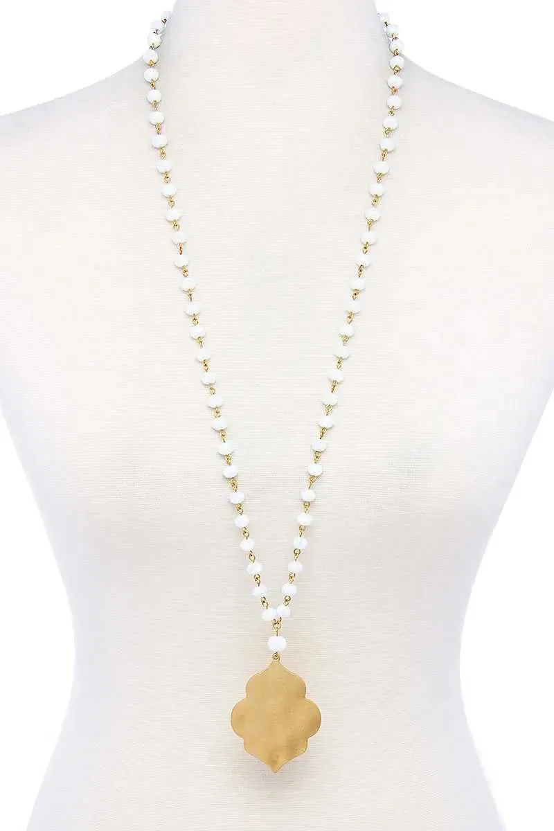 Designer Multi Bead Pendant Necklace