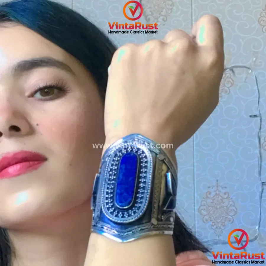 Ethnic Handmade Lapis Lazuli Stone Bracelet