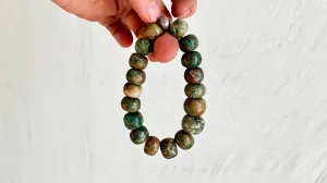 Guatemalita Beaded Bracelet. Sterling Silver. 1389
