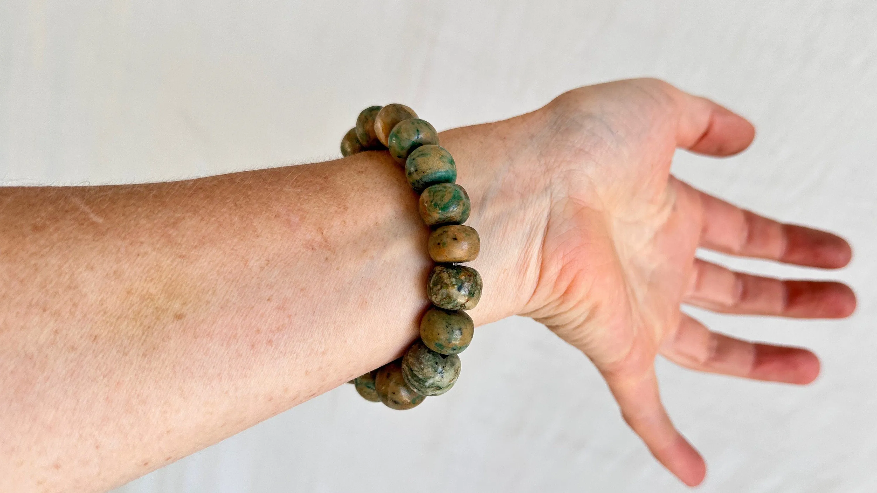 Guatemalita Beaded Bracelet. Sterling Silver. 1389