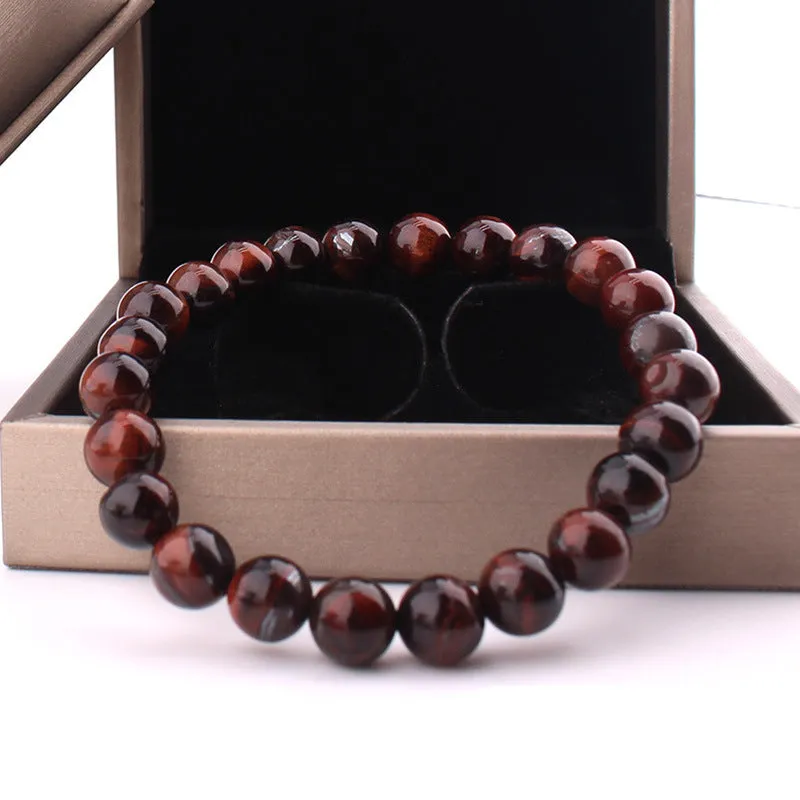 Handmade Natural Top Grade Red Tiger's Eye Bracelet Enhancing confidence and self-esteem