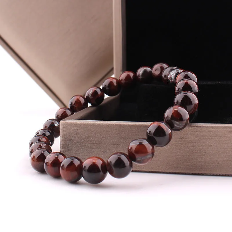 Handmade Natural Top Grade Red Tiger's Eye Bracelet Enhancing confidence and self-esteem