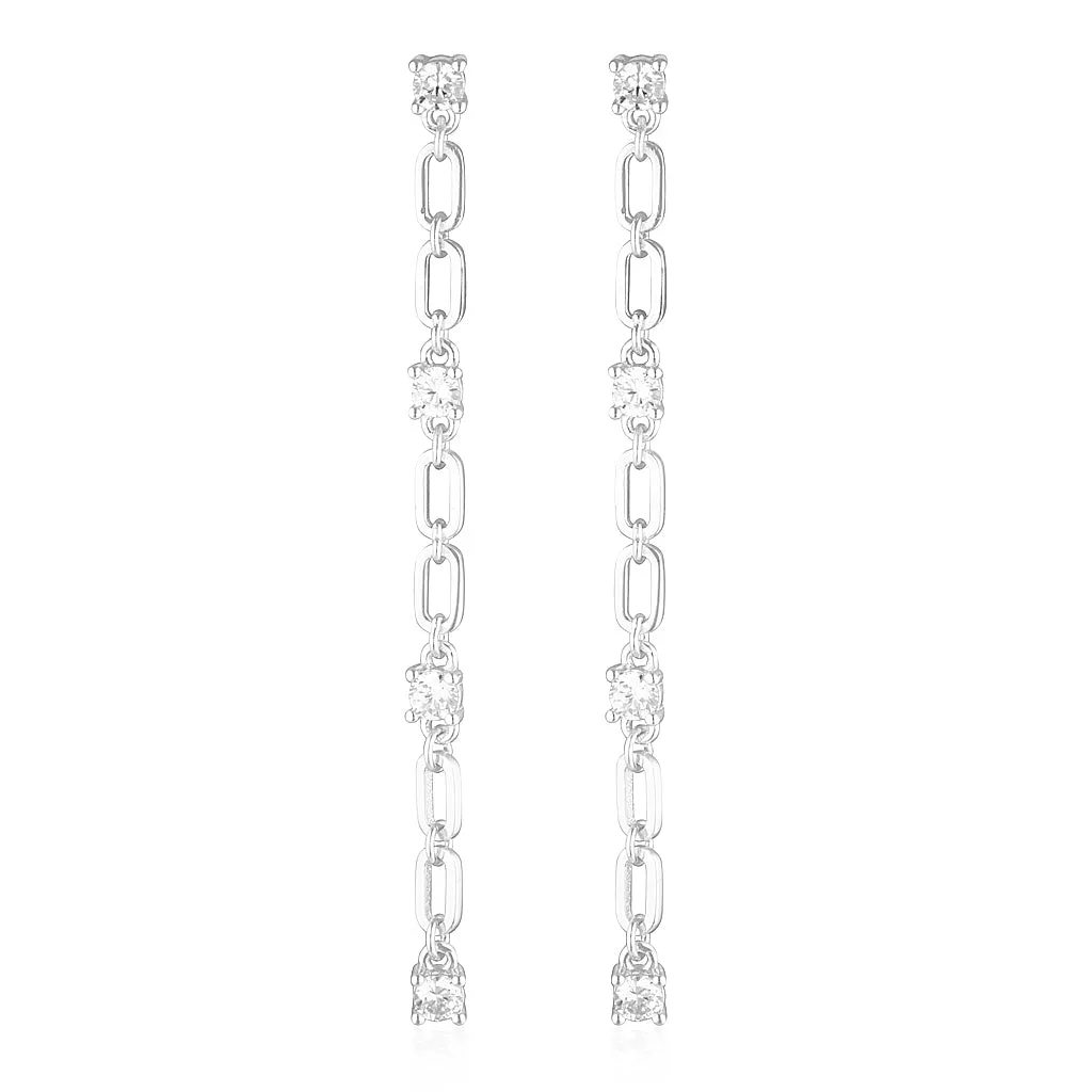 Jacinta Drop Earrings Silver
