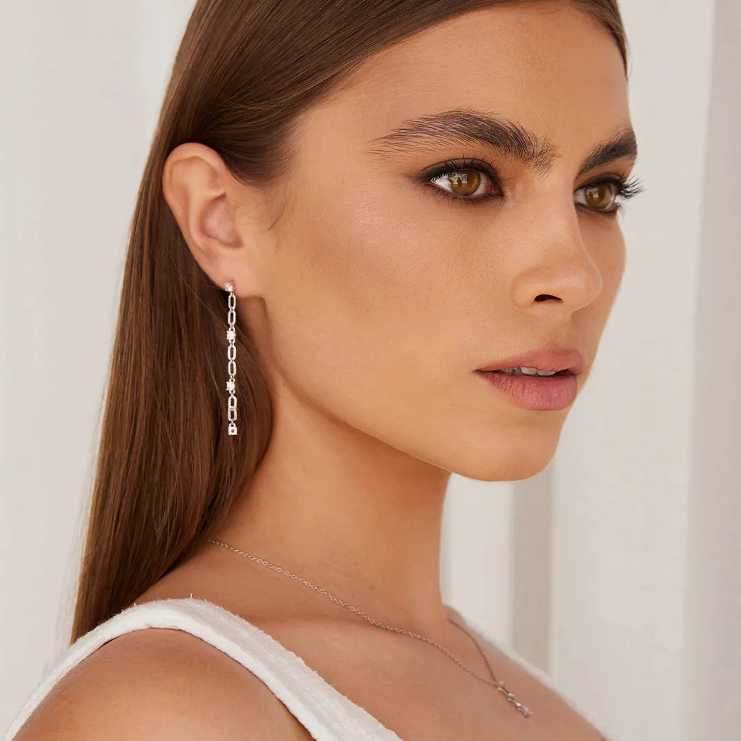 Jacinta Drop Earrings Silver