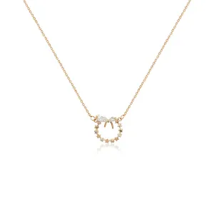 Ribbon Cubic Zirconia Necklace