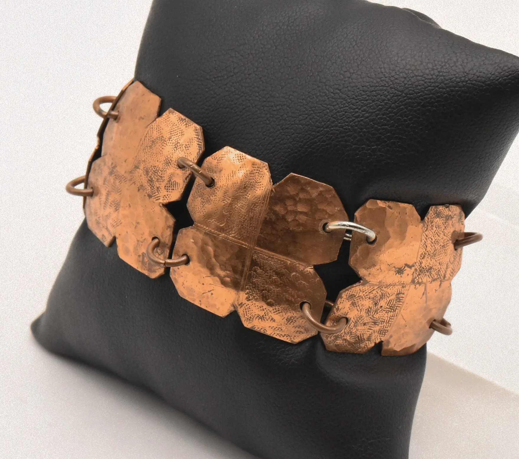 Vintage Handmade Hammered Copper Bracelet - 6.5"