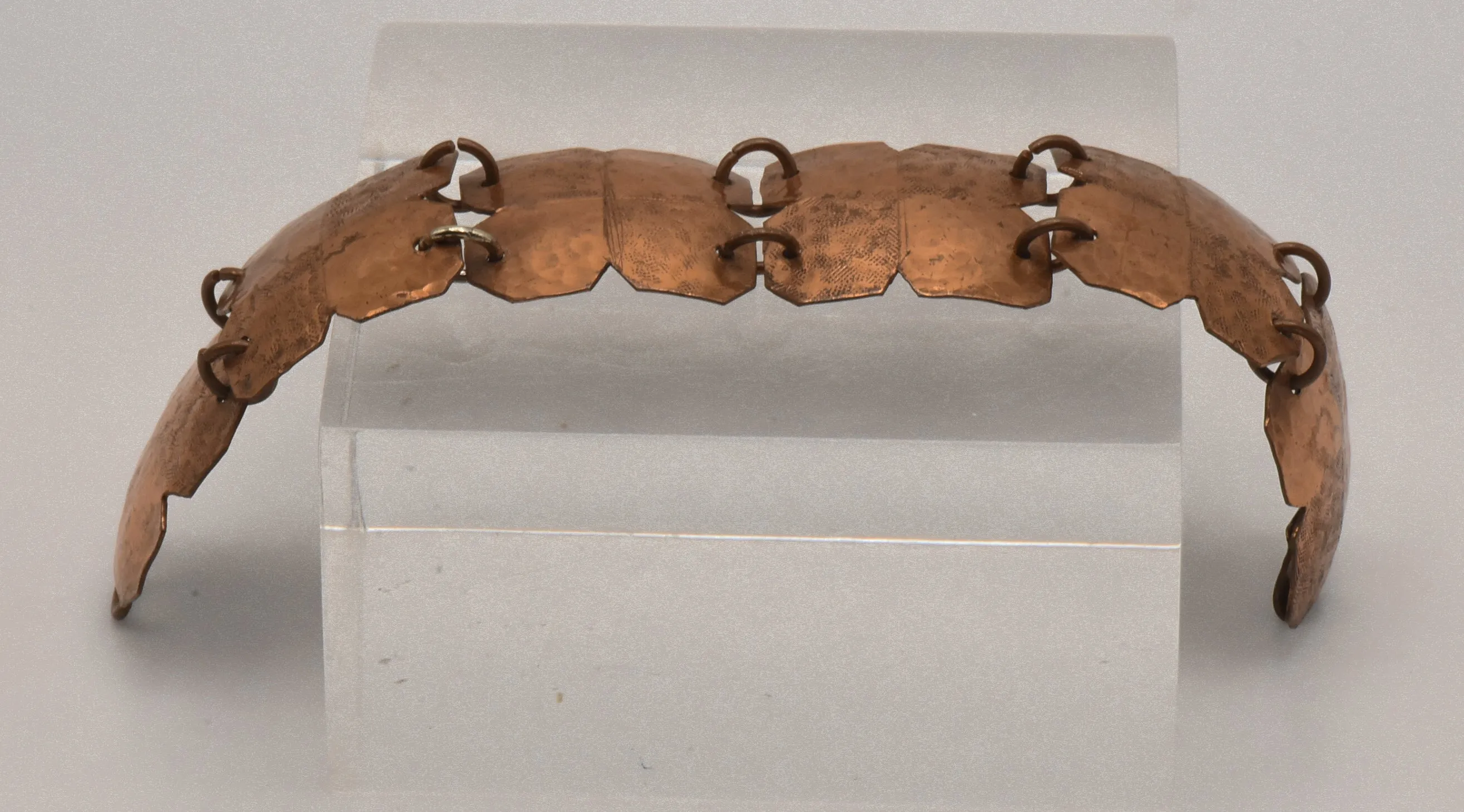Vintage Handmade Hammered Copper Bracelet - 6.5"